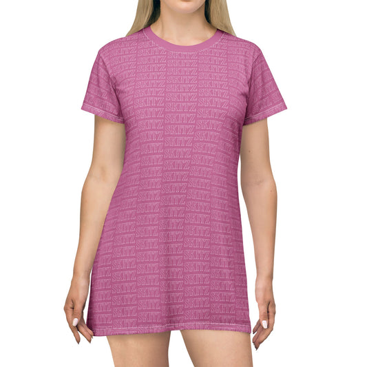 SKITZ T-Shirt Dress - Baby Pink
