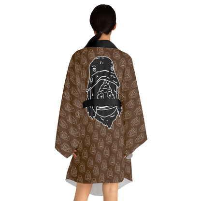 Long Sleeve SASSY Kimono Robe BROWN