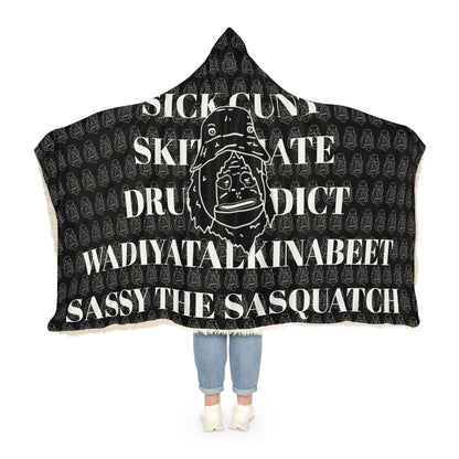 Sassy Comfy Hooded Blanket 2 (Black)