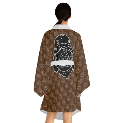 Long Sleeve SASSY Kimono Robe BROWN